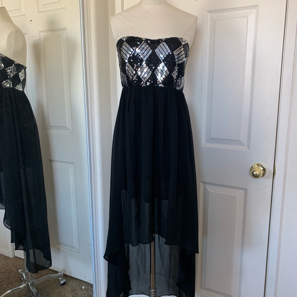 High low black dress!